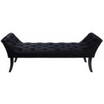 Kondela Designová lavice, černá Velvet látka / kaučukové dřevo, HEMY TYP 1 – Zboží Mobilmania