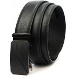 Černý pánský kožený opasek s automatickou přezkou L560 – Hledejceny.cz