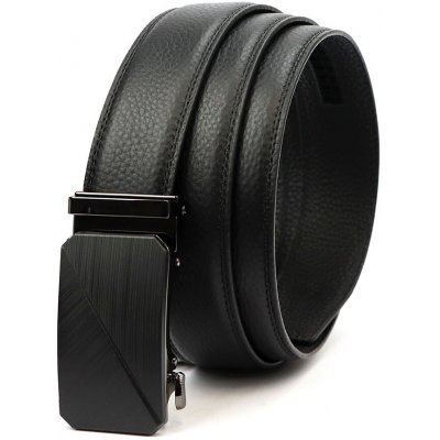 Černý pánský kožený opasek s automatickou přezkou L560 – Hledejceny.cz