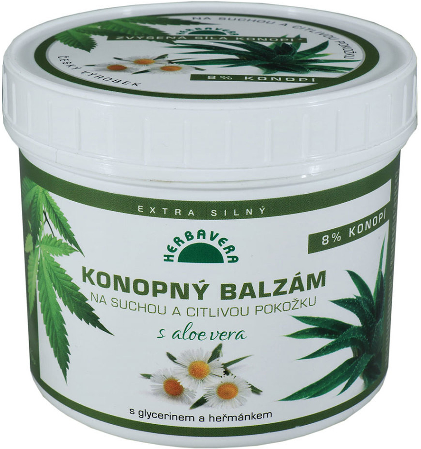 Herbavera konopný balzám s aloe vera 250 ml