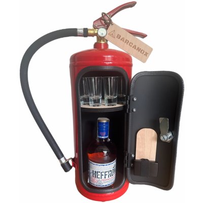 Barcanox Hasící přístroj bar červený přírodní dřevo – Sleviste.cz