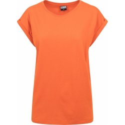 Urban Classics volné tričko s ohrnutými rukávky rust orange