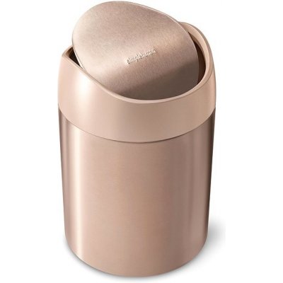 Simplehuman Mini odpadkový koš 1,5 l Rose Gold nerez ocel CW2085 – Zboží Mobilmania