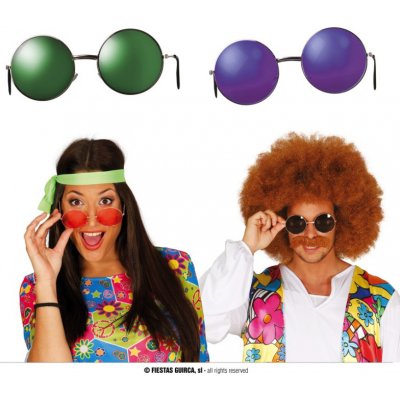 Fiestas Guirca Velké brýle Hippie - mix barev – Zboží Mobilmania