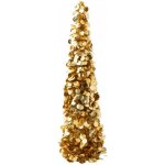 Veliký zlatý lesklý vánoční strom Sparkling L – 24*24*132 cm - J-Line by Jolipa – Hledejceny.cz