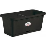 STEFANPLAST Samozavlažovací truhlík NATURAL 80x40x34cm antracit – Sleviste.cz