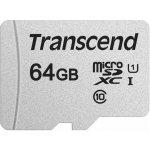 Transcend microSDXC 64 GB UHS-I U1 TS64GUSD300S – Zboží Mobilmania