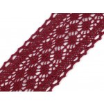 Bavlněná krajka / vsadka paličkovaná šíře 60 mm Varianta: 14 bordó, Balení: 1 m – Zboží Mobilmania