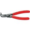 Kleště kulaté KNIPEX - Kleště precizní, na pojistné kroužky Ø 8-13mm - vnitřní, zahnuté - 130mm, velké opěrné plochy na hrotech (4821J01)