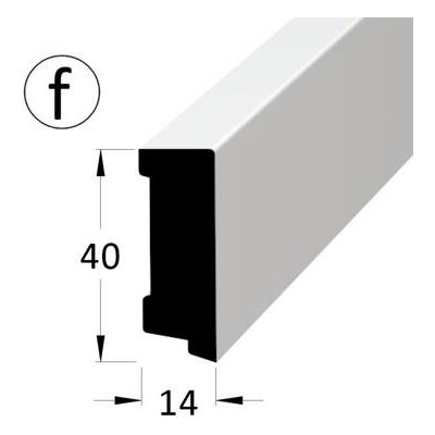 Novák Podlahová lišta 40x14R1 fólie bílá 2,4 m 5893 – HobbyKompas.cz