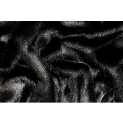 Umělá kožešina - Černá vysoký vlas – Zboží Mobilmania