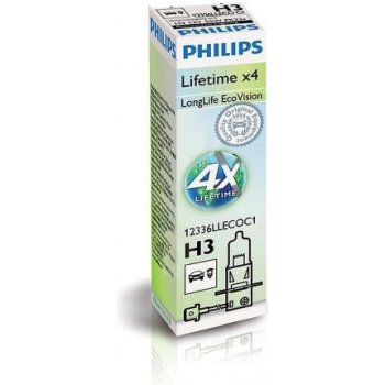 Philips LongLife EcoVision 12336LLECOC1 H3 PK22s 12V 55W