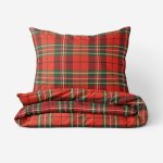 Goldea vánoční bavlna povlečení červené káro 140x200 70x90 – Zboží Mobilmania