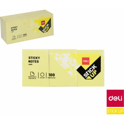 Samolepící bloček Deli Stick Up 38x51mm, žlutý EA00153 – Hledejceny.cz