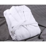 Tibex župan smaragd bílý bavlněné froté – Zboží Mobilmania