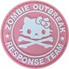 Nášivka WARAGOD Zombie Outbreak Kitty PVC nášivka, růžová