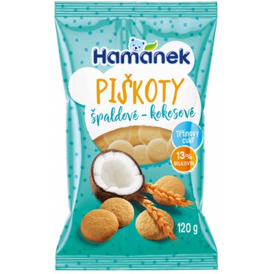 Hamánek Špaldové piškoty kokosové 120 g – Zboží Dáma