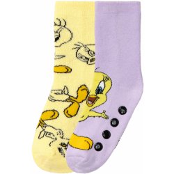 Kuře Dívčí ponožky 2 páry lila fialová / žlutá