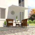 Dekorhome Zatahovací markýza 2x150 cm Krémová – Zboží Mobilmania