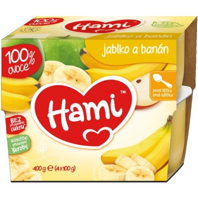 Hami Jablko a banán 4 x 100 g – Zboží Mobilmania