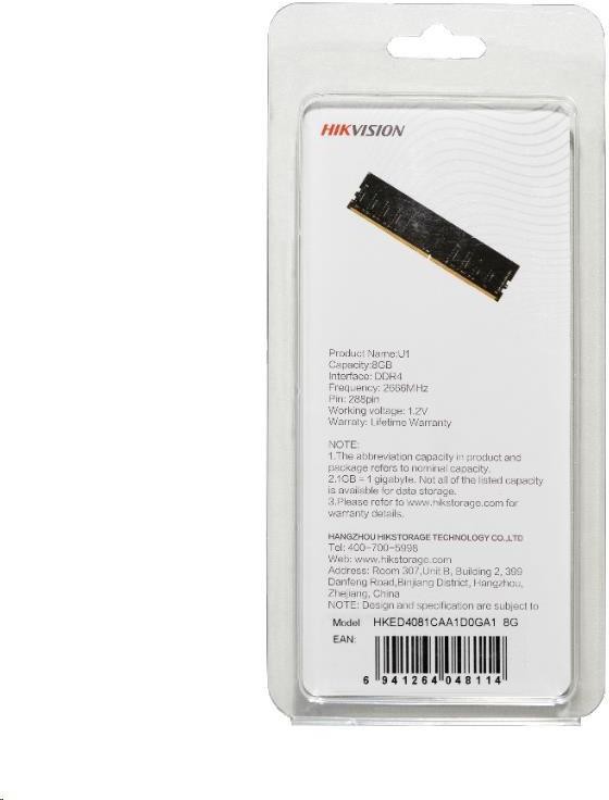 HIKVISION DDR3 8GB 1600MHz CL11 HKED3081BAA2A0ZA1/8G
