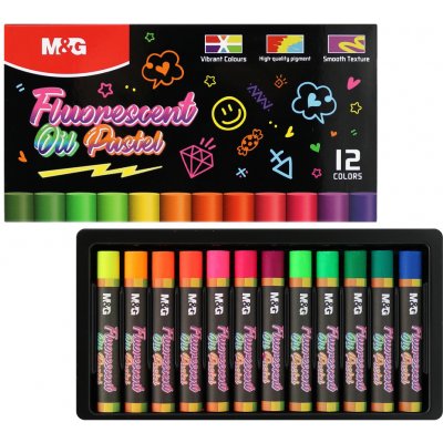 M&G Pastel olejový Fluorescent 12 ks 538635 – Zboží Dáma