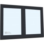 KNIPPING Plastové okno - 70 AD, 2100x1500 mm, O/OS sloupek, antracit Barva, imitace: antracit/antracit (oboustranně) – Hledejceny.cz