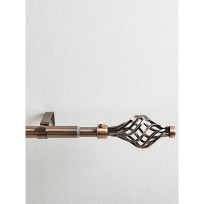 MKLuzkovinyCZ Garnýž jednořadá Davide - stará mosaz 120 - 210 cm – Sleviste.cz