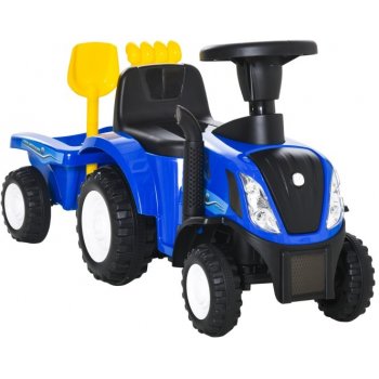 HOMCOM traktor s přívěsem modré