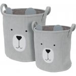 Homestyling Koš válec sada 2 ks šedá KO-HZ1993030seda – Zboží Mobilmania