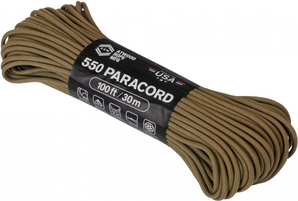 Padáková šňůra Paracord 550 (100 ft) ARM® – Coyote od 269 Kč - Heureka.cz