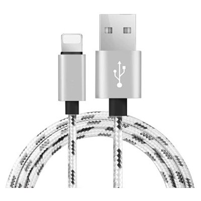 Colour Micro USB nabíjecí a synchronizační kabel pro Apple iPhone 2m Barva: Stříbrná