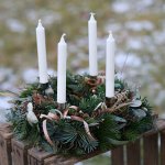 Balkonika Adventní věnec přírodní s eukalyptem a kapradím 35 - 40 cm – Hledejceny.cz