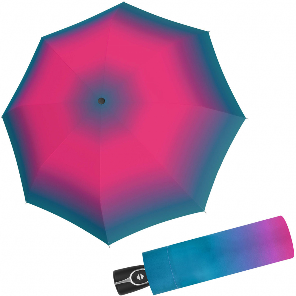 Doppler Magic Fiber Spirit dámský skládací plně automatický deštník růžovo  modrý od 576 Kč - Heureka.cz