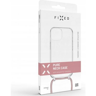 FIXED Pure Neck se šňůrkou na krk Apple iPhone 15 růžové FIXPUN-1200-PI