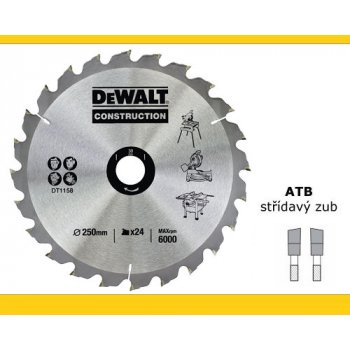 DeWalt DT1957 Pilový kotouč 250x30 mm 48 zubů