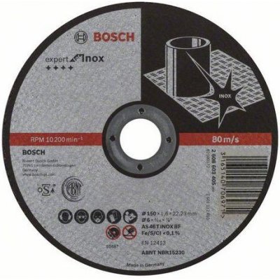 Bosch - Řezný kotouč rovný Expert for Inox AS 46 T INOX BF, 150 mm, 1,6 mm, 25 BAL – Zboží Mobilmania