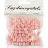Korálky perličky - sv. růžové 8 mm - 150 ks