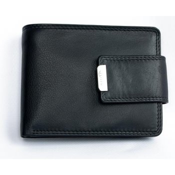 HMT pánská kvalitní kožená peněženka s přezkou černá