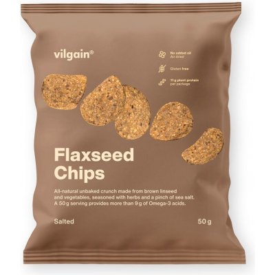 Vilgain Flaxseed Chips solené 50 g – Zboží Mobilmania