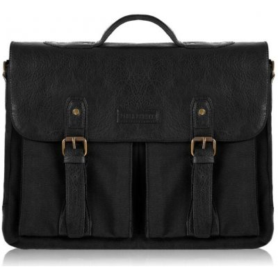 Paolo Peruzzi pánská látková vintage taška černá – Sleviste.cz