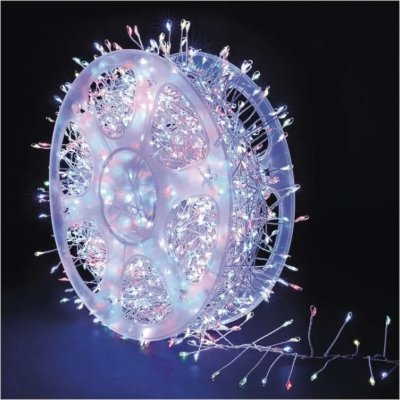 EMOS LED nano řetěz na cívce, stříbrný, 9,6 m, venkovní i vnitřní, multicolor, časovač – Hledejceny.cz