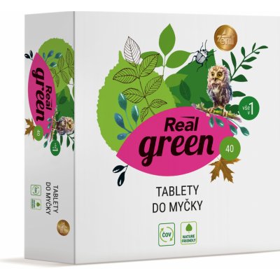 Real Green Clean bezfosfátové tablety do myčky All in 1 40 ks – Sleviste.cz