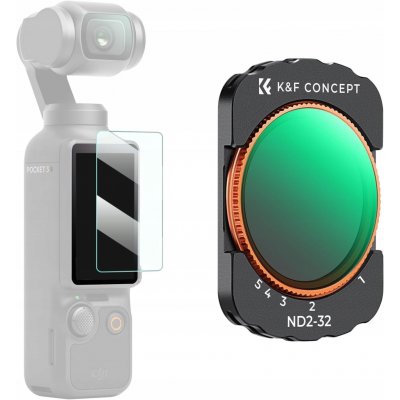 Kf ND šedý nastavitelný ND2-ND32 pro DJI Osmo Pocket 3 HD MC Nano X K&F - KF01.2544 – Zboží Živě