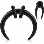Šperky4U akrylátový roztahovák do ucha podkova EP1033-05 černá – Hledejceny.cz