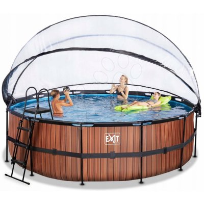 Exit Toys Frame s pískovou filtrací a kopulí 488x122cm Dřevo – Sleviste.cz