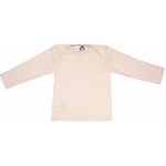 Dětské triko s dlouhým rukávem z merino vlny bavlny a hedvábí krémové Cosilana – Zboží Dáma