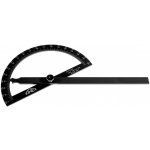 Kinex 1089-02-120 Úhloměr obloukový 120x200mm BLACK COAT černý, rozsah 0-180°, ČSN 251613 – HobbyKompas.cz