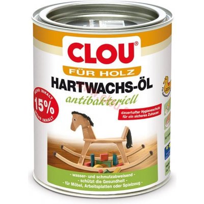 Clou HARTWACHS-ÖL (Antibakteriální bezbarvý olej s tvrdým voskem) 750 ml