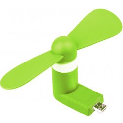 Micro USB větráček zelený
